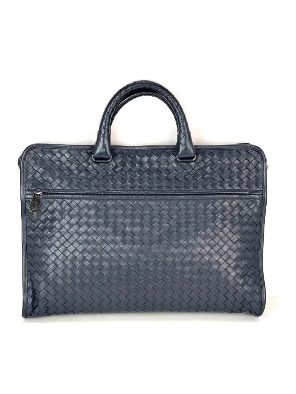 Bottega Veneta Intrecciato Top Zip Briefcase Attache Bag